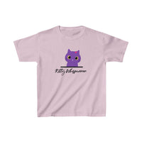 Pretty Purple Kitty Whispurrer Kids T-Shirt