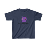 Pretty Purple Kitty Whispurrer Kids T-Shirt