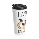 Cat and Coffee Fascination Travel Coffee Mug