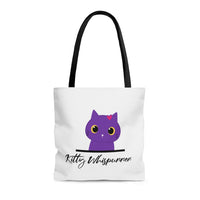 Pretty Purple Kitty Whispurrer Tote Bag