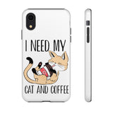 Cat and Coffee Fascination Phone Case