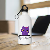 Pretty Purple Kitty Whispurrer Water Bottle