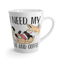 Cat and Coffee Fascination Latte Mug