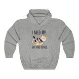 Cat and Coffee Fascination Hoodie