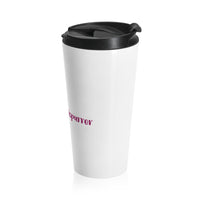 Kitty Whispurrer Company Logo Travel Coffee Mug