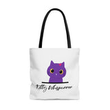 Pretty Purple Kitty Whispurrer Tote Bag