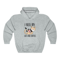 Cat and Coffee Fascination Hoodie