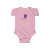 Pretty Purple Kitty Whispurrer Infant Onesie