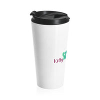 Kitty Whispurrer Company Logo Travel Coffee Mug