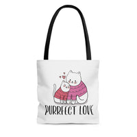 Affectionate Purrfect Love Tote Bag