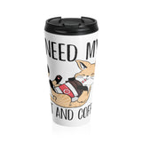 Cat and Coffee Fascination Travel Coffee Mug