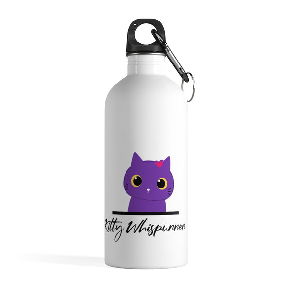 Pretty Purple Kitty Whispurrer Water Bottle