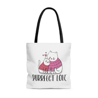 Affectionate Purrfect Love Tote Bag