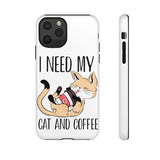 Cat and Coffee Fascination Phone Case