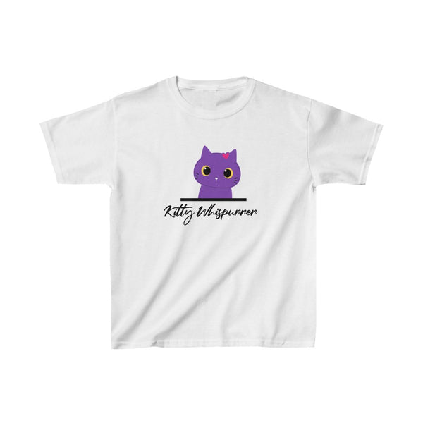 Pretty Purple Kitty Whispurrer Kids T-Shirt