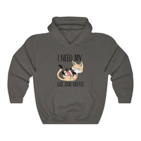 Cat and Coffee Fascination Hoodie