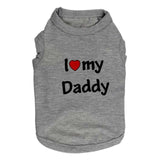 I Love My Mommy/ I Love My Daddy Cat Clothes