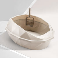 Anti-Splash/ Detachable/ Semi-closed Plastic Cat Litter Box