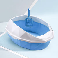 Anti-Splash/ Detachable/ Semi-closed Plastic Cat Litter Box