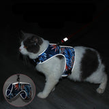 Reflective Polyester Designer Cat Harness with Chest Strap