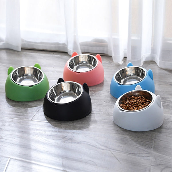 Stainless Steel Non Slip Cat Water/ Food Bowls 200/400ML